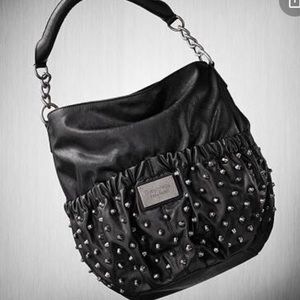 Simply Vera Vera Wang Juno Studded Black Bucket Bag